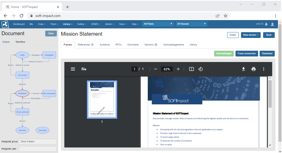 QUALITYimpact documents