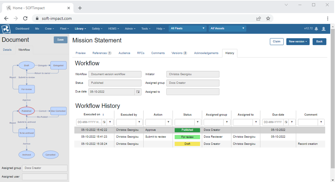 QUALITYimpact workflow